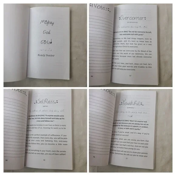 Mighty God Girls A To Z Devotionals Journal ages 7-11 By Mandy Fender 2016 - Picture 5 of 9